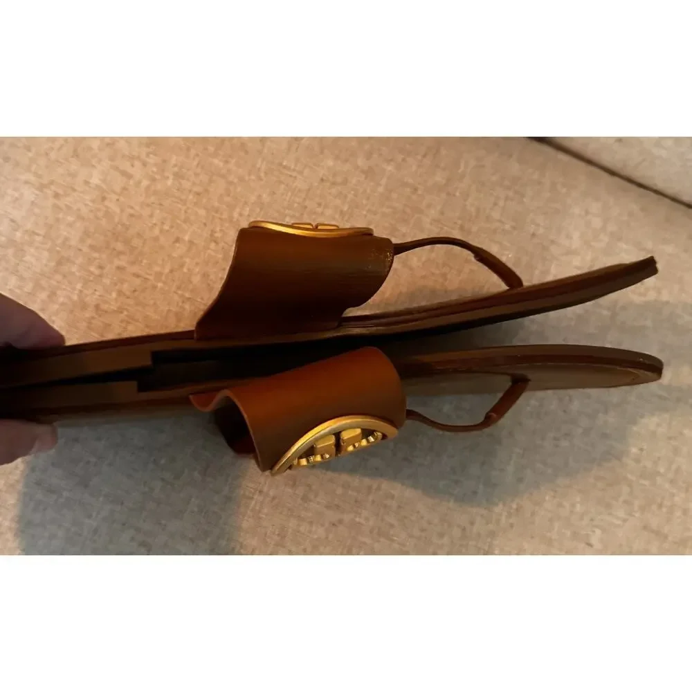 Tory Burch Benton Band Flat Sandal Tan Size 10